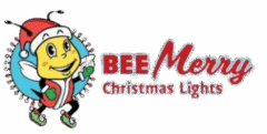 cropped Bee Merry Christmas Lights Logo